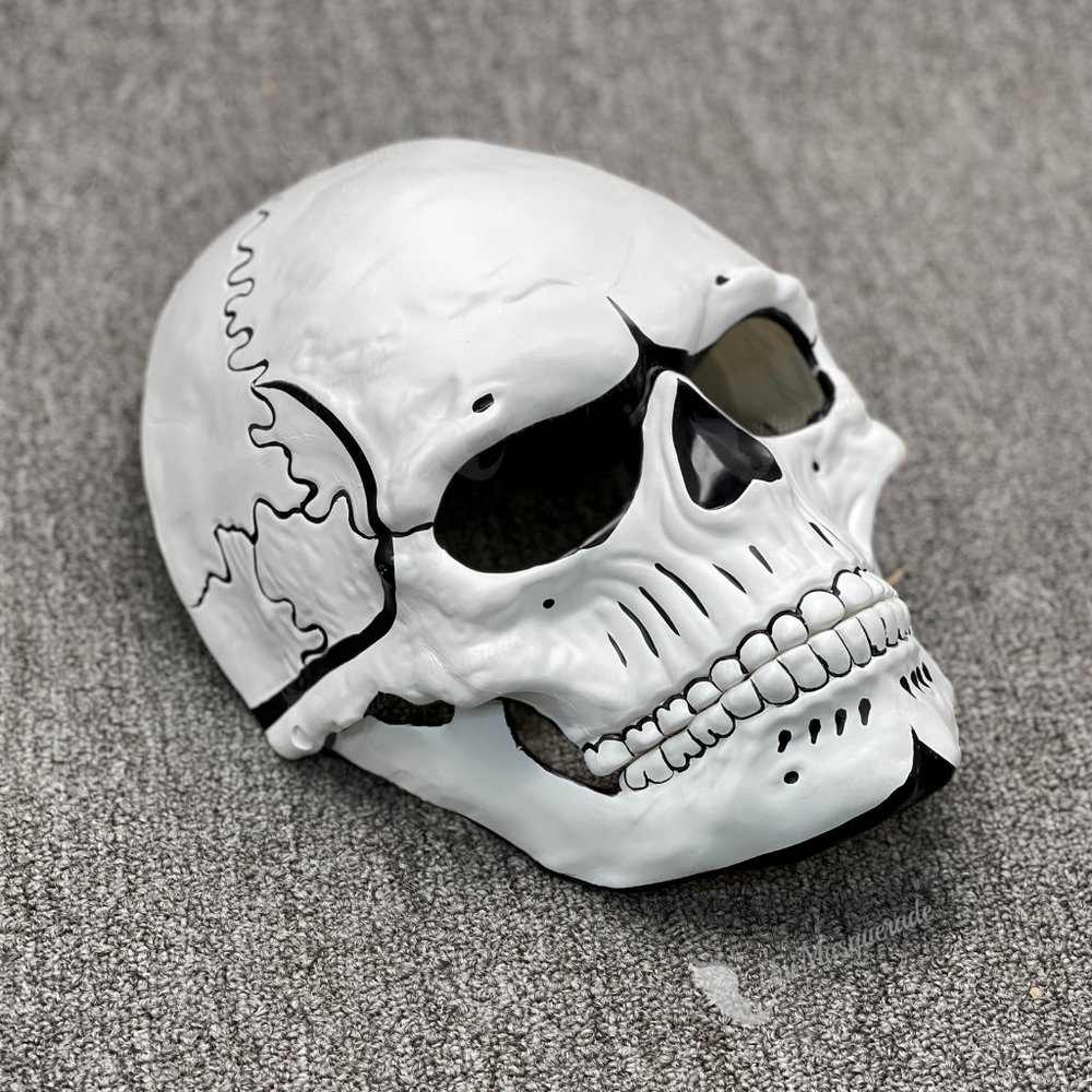 Skull Masquerade Mask Halloween Skull Day of The Dead Mask Open Jaw Mask